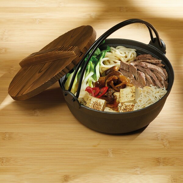 KitchenCraft World of Flavours Oriental Cast Iron Cooking Pot 1.5L