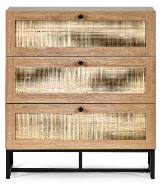 Hollis 3 Drawer Chest, Oak