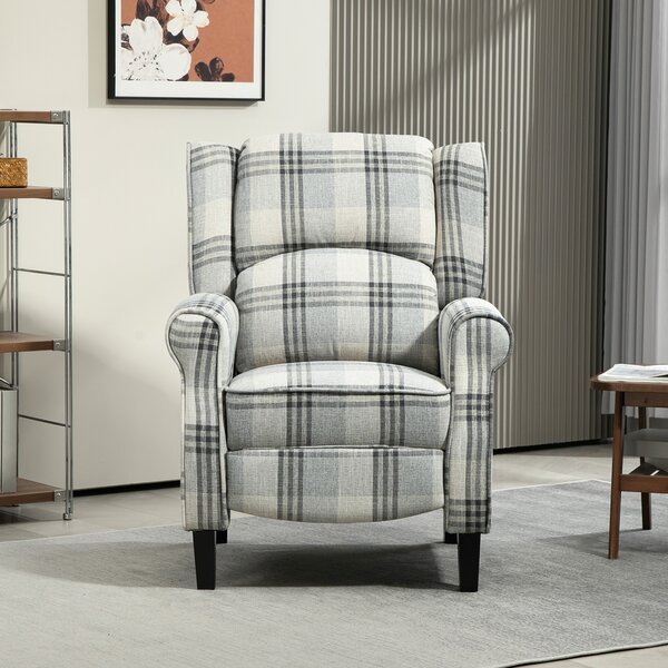 HOMCOM 160° Reclining Armchair, with Footrest, Cat Scratch Resistant, Grey Aosom UK