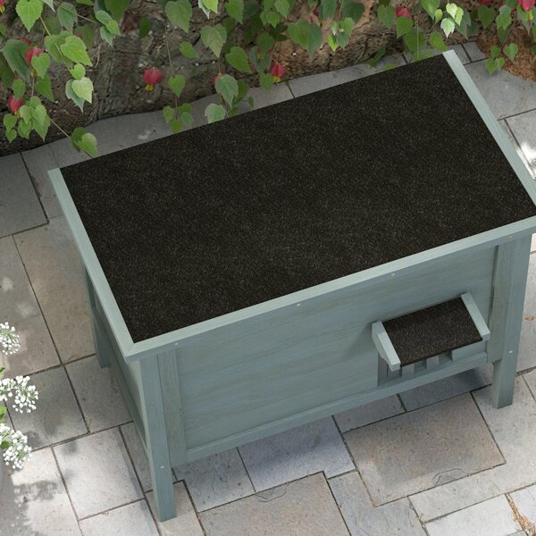PawHut Outdoor Cat House, Wooden Insulated with Removable Floor, Waterproof & Openable Roof, Charcoal Grey Aosom UK