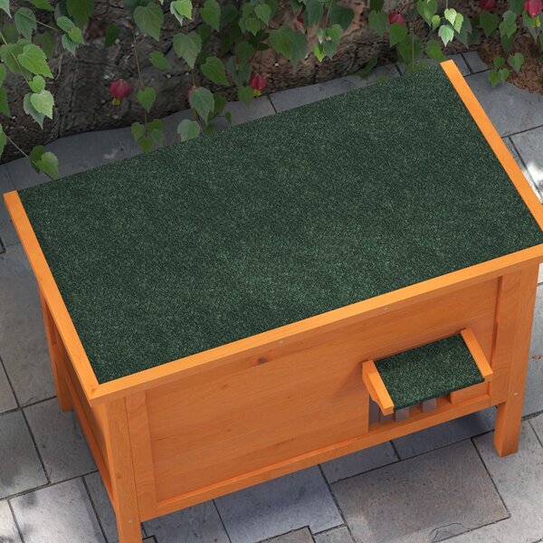 PawHut Feral Cat House, Wooden Insulated with Removable Floor, Water-Resistant Openable Roof - Orange Aosom UK