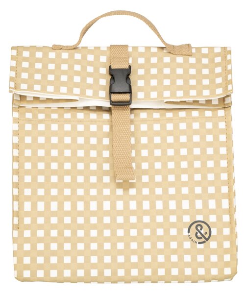 &Again Gingham Paper Cooler Lunch Bag