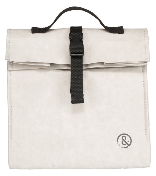 &Again Grey Paper Cooler Lunch Bag