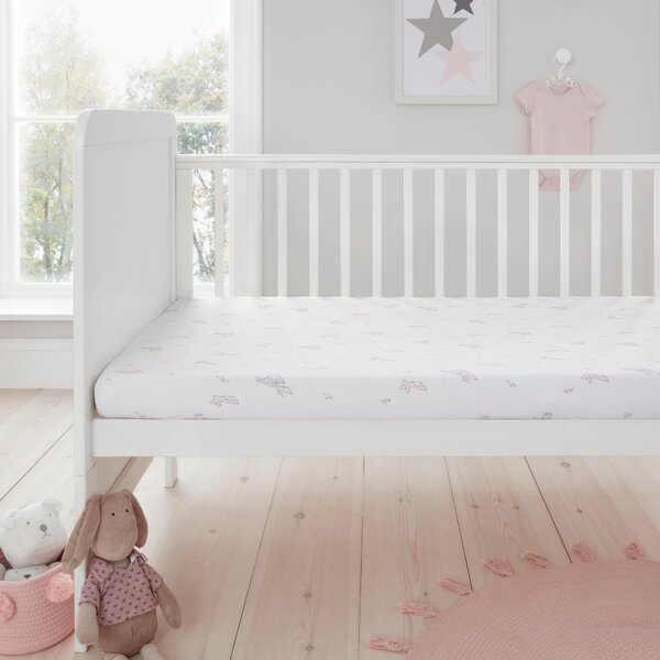 Pack of 2 Jersey Pink Bunny Fitted Sheets