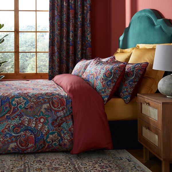 Dorma Persian Jewel Velvet Duvet Cover and Pillowcase Set