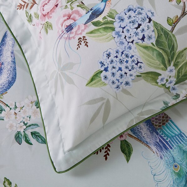 Dorma Love Bird Seafoam Oxford Pillowcase Pair