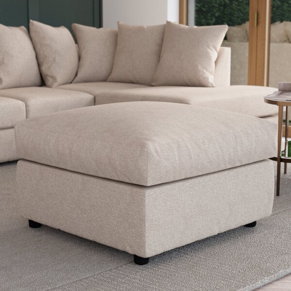 Blake Soft Texture Fabric Footstool