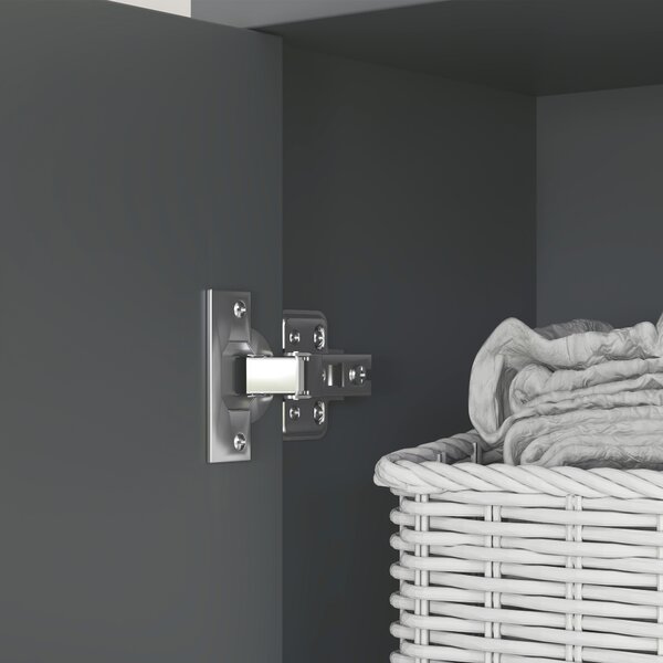 HOMCOM Tall Bathroom Storage Cabinet with MDF Triamine Board Tall Bathroom Cupboard with Waterproof Sticker and Open Shelves - Matte Grey Aosom UK