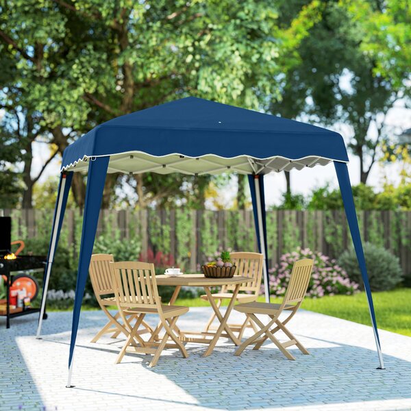 Outsunny 3 M x 3 M Base/ 2.5 M x 2.5 M Top Pop Up Gazebo with Carry Bag, Height Adjustable Party Tent for Garden, Patio Aosom UK