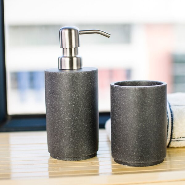 Grey Resin Soap Dispenser