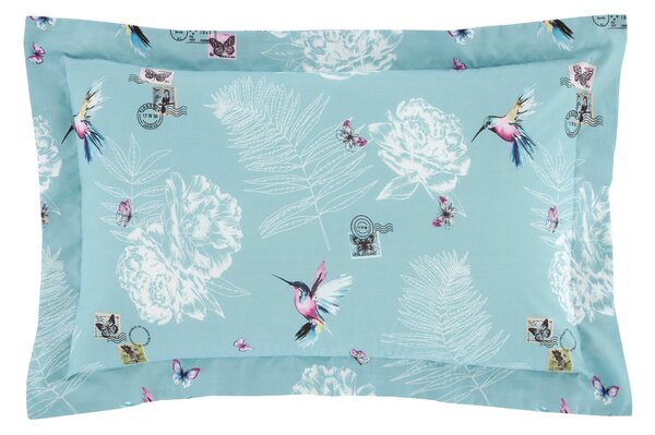 Heavenly Hummingbird Duck Egg Oxford Pillowcase