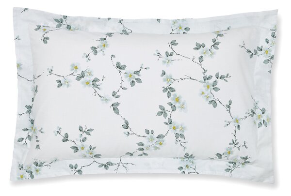 Edith Duck Egg Floral Oxford Pillowcase