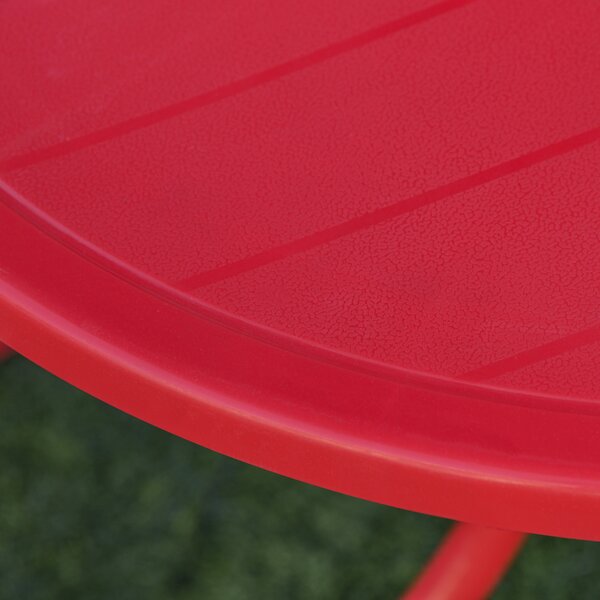 Outsunny Kids Folding Picnic Table and Chairs Set Ladybug Pattern Outdoor w/ Parasol Aosom UK