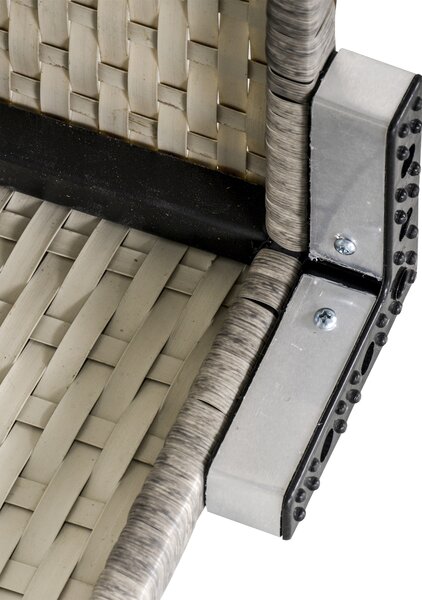 Outsunny Rattan Wicker Patio Coffee Table Ready to Use Outdoor Furniture Suitable for Garden Backyard Grey