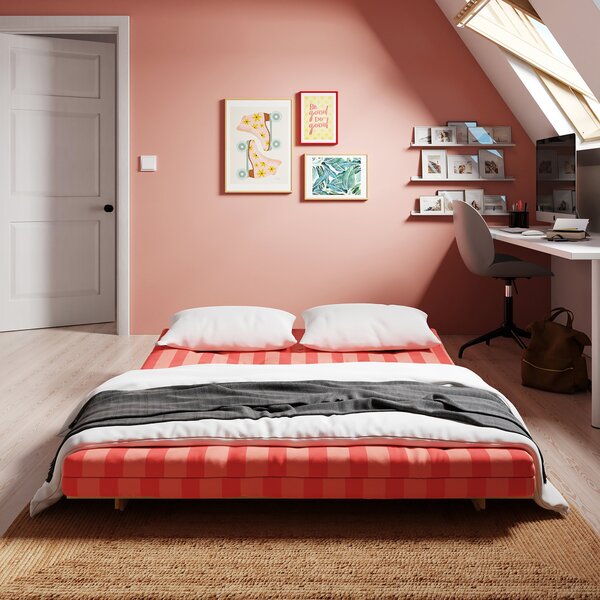 Mito Striped Pink Double Futon