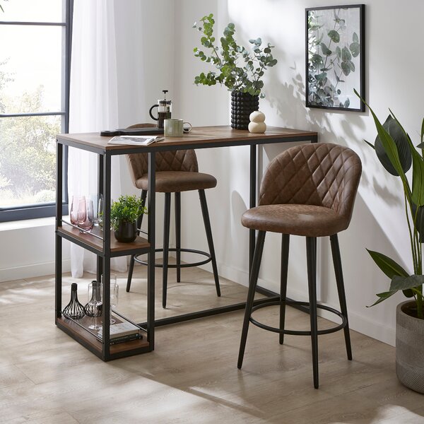 Astrid Bar Stool, Faux Leather