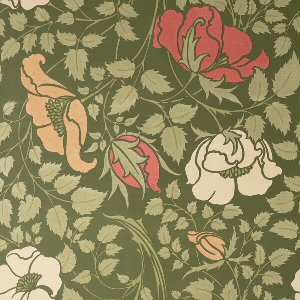 Arts and Crafts Botanical Wallpaper