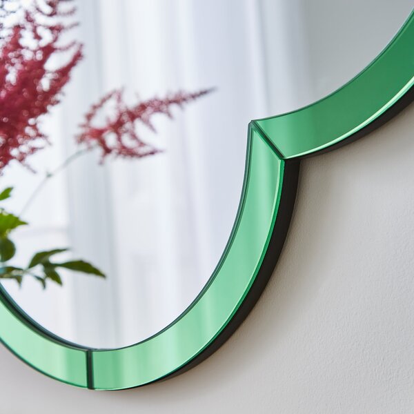 Pride and Joy Coloured Glass Clover Wall Mirror