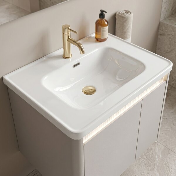 Bathroom furniture set with washbasin Sora DE07-60 Beige 60CM