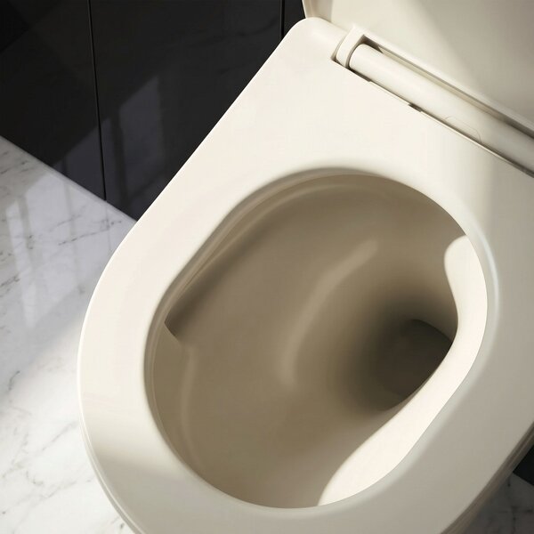 Set: Wall-Hung WC Bowl Focus + Countertop Washbasin Rea Focus Creme