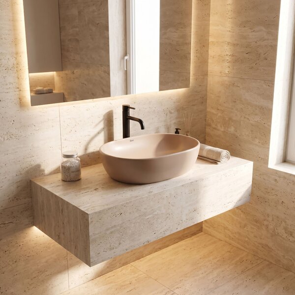 Countertop washbasin Rea Focus Taupe