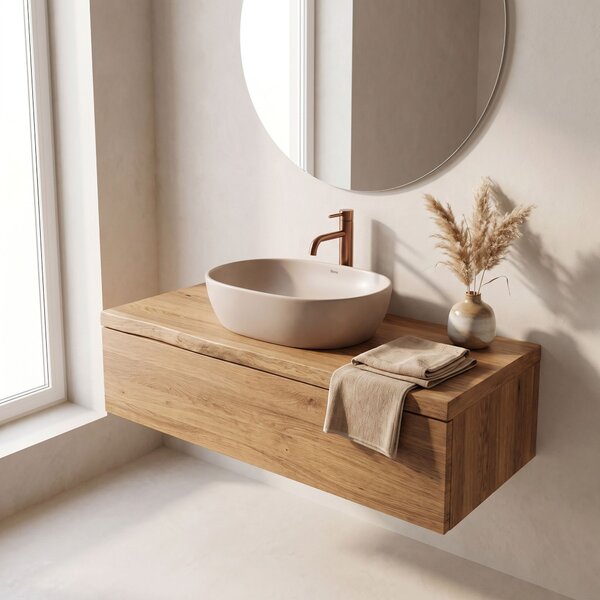 Countertop washbasin Rea Focus Taupe