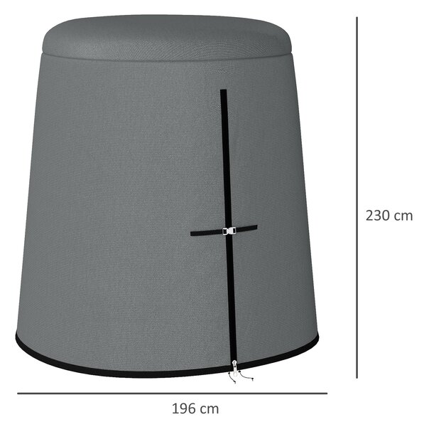 Outsunny 196 x 230 cm Hanging Egg Chair Protective Cover - Grey