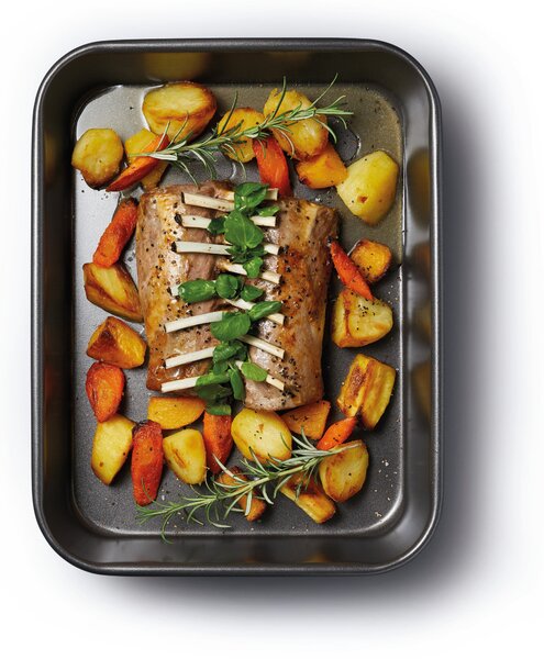 MasterClass Non Stick Twin Pack Roast Pan and Bake Pan