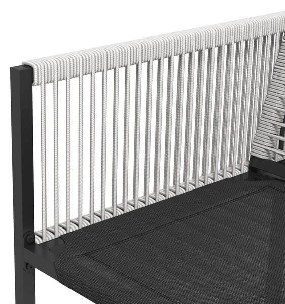 Outsunny Five-Piece Metal Dining Set, with Folding Back Chairs, Light Grey