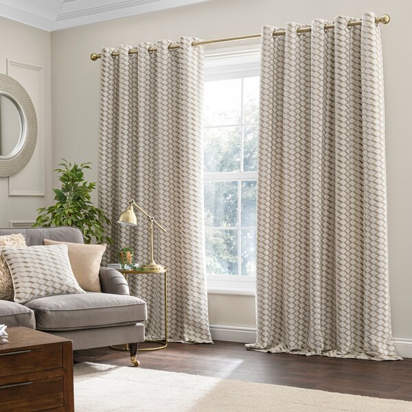 Arbour Cut Velvet Eyelet Curtains