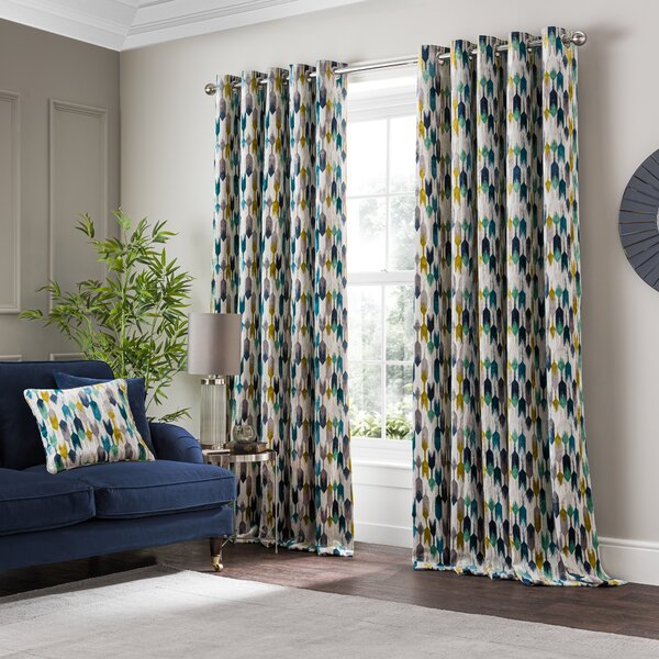 Kelso Cut Velvet Eyelet Curtains