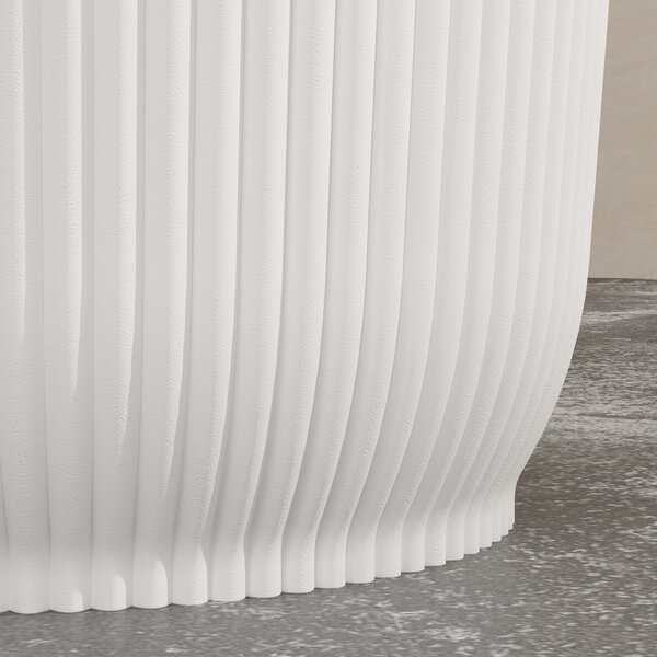 Outsunny Set of Two Ф22cm Planters - White
