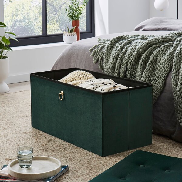 Velvet Rectangular Ottoman