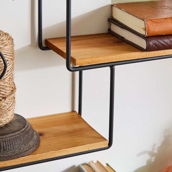 Industrial Metal Hexagonal Shelf