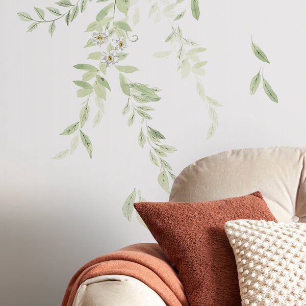 Leaf Trail Green Wall Mural