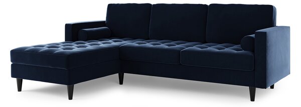 Zoe 3 Seater Corner Double Sofa Bed, Velvet