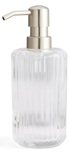 London Ribbed Glass Soap Dispenser