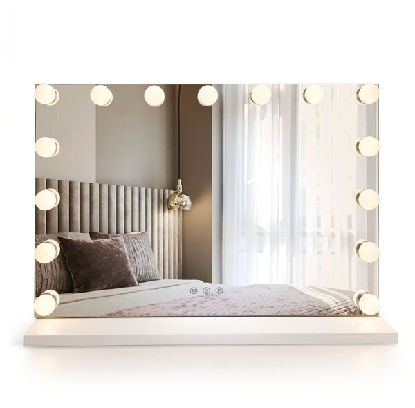 Mirror LED HOLLYWOOD White