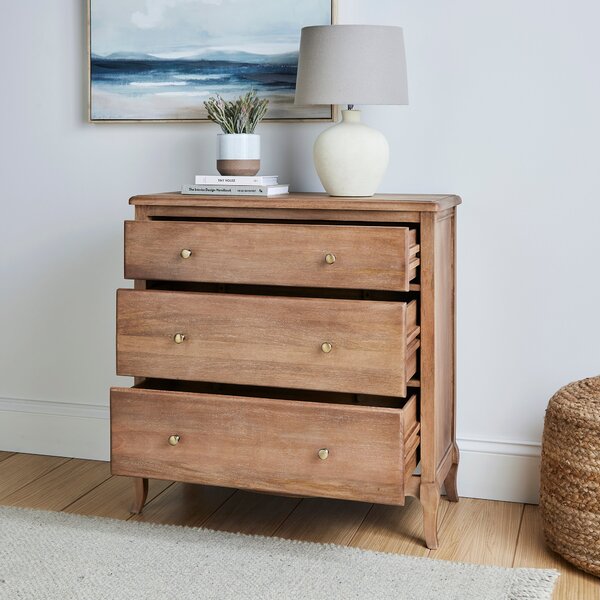 Giselle 3 Drawer Chest, Mango Wood