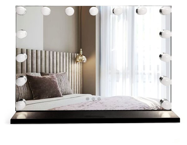 Mirror LED HOLLYWOOD Black