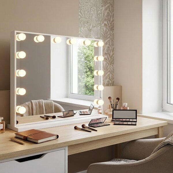 Mirror LED HOLLYWOOD White 80x60