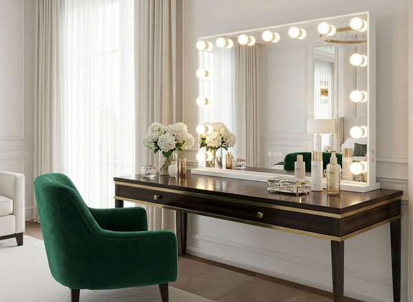 Mirror LED HOLLYWOOD White 80x60