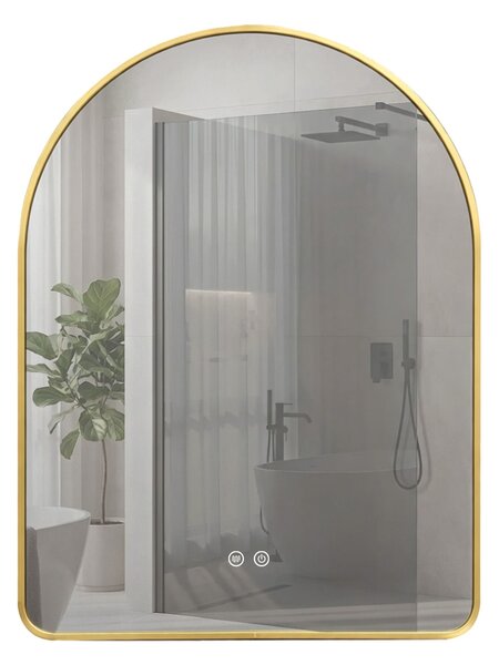 Mirror LED 80x60cm CAMLOT Brush Gold