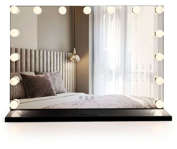 Mirror LED HOLLYWOOD Black 80x60