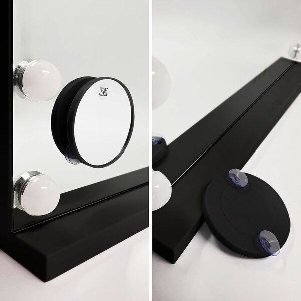 Mirror LED HOLLYWOOD Black 80x60
