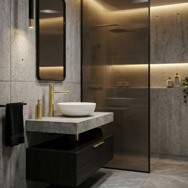 Bathroom faucet Rea Tess Brush Gold High