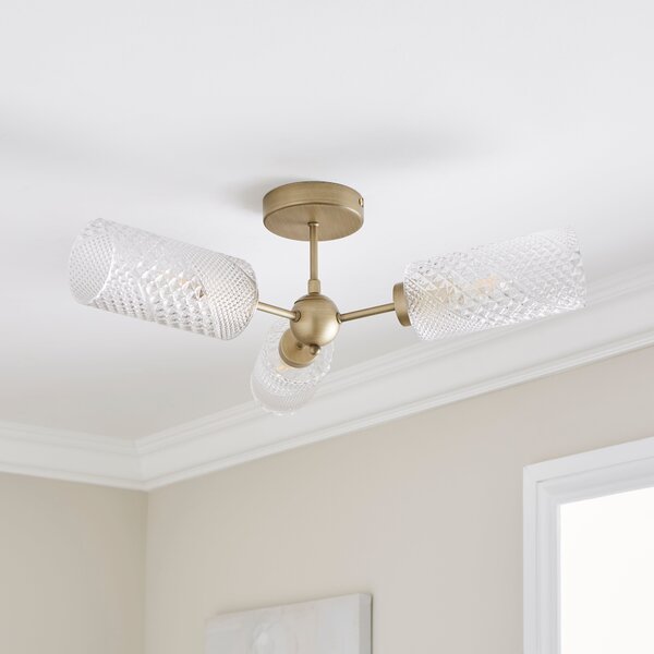 Christie 3 Light Semi Flush Ceiling Light