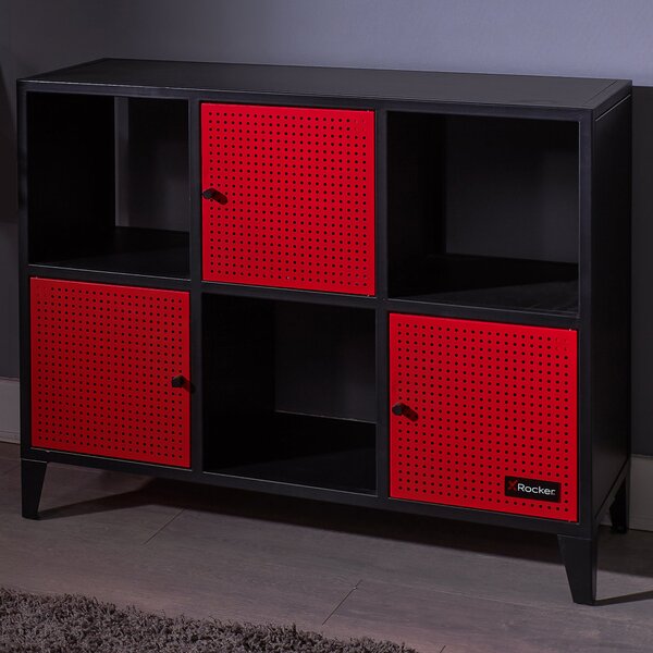 X Rocker MESH TEK Wide Shelf Cabinet with 6 Cube Storage