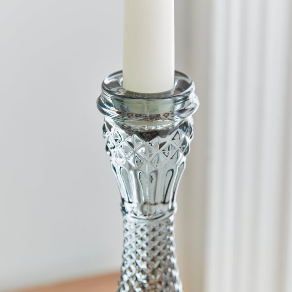 Cut Glass Taper Candlestick Holder