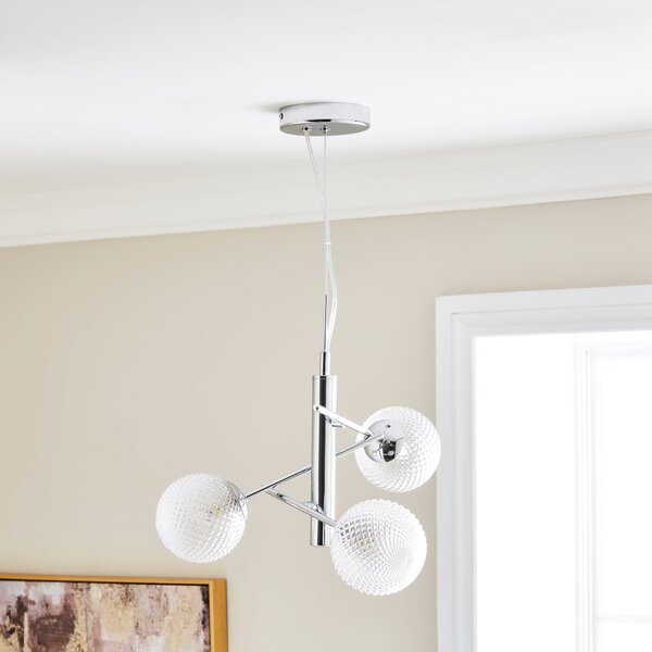 Vaughn 3 Light Semi Flush Ceiling Light